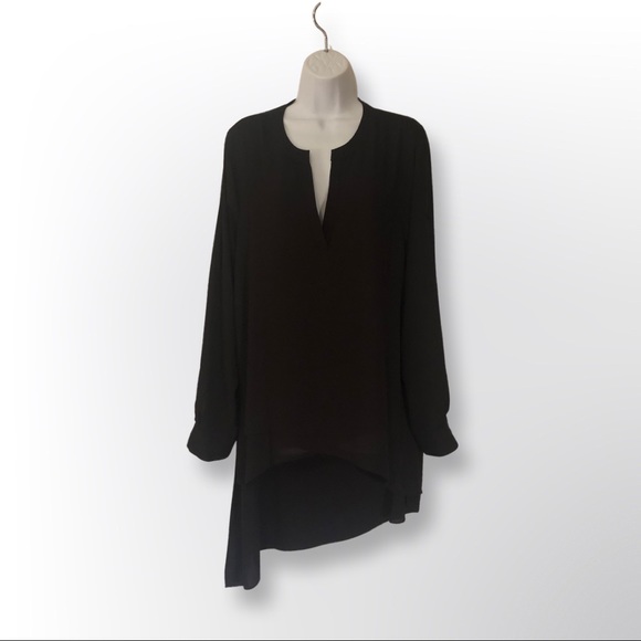 BCBGMaxAzria Tops - BCBGMAXAZRIA Black Tunic style top, slinky, Size Large